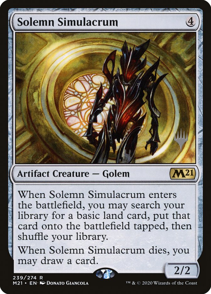 Solemn Simulacrum (Promo Pack) [Core Set 2021 Promos] | Card Citadel