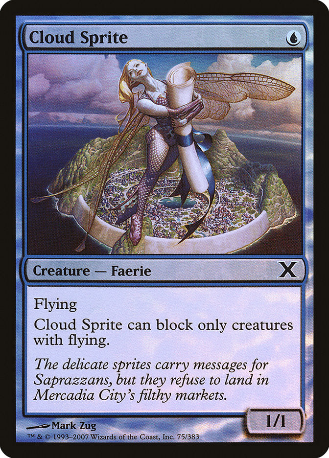 Cloud Sprite (Premium Foil) [Tenth Edition] | Card Citadel