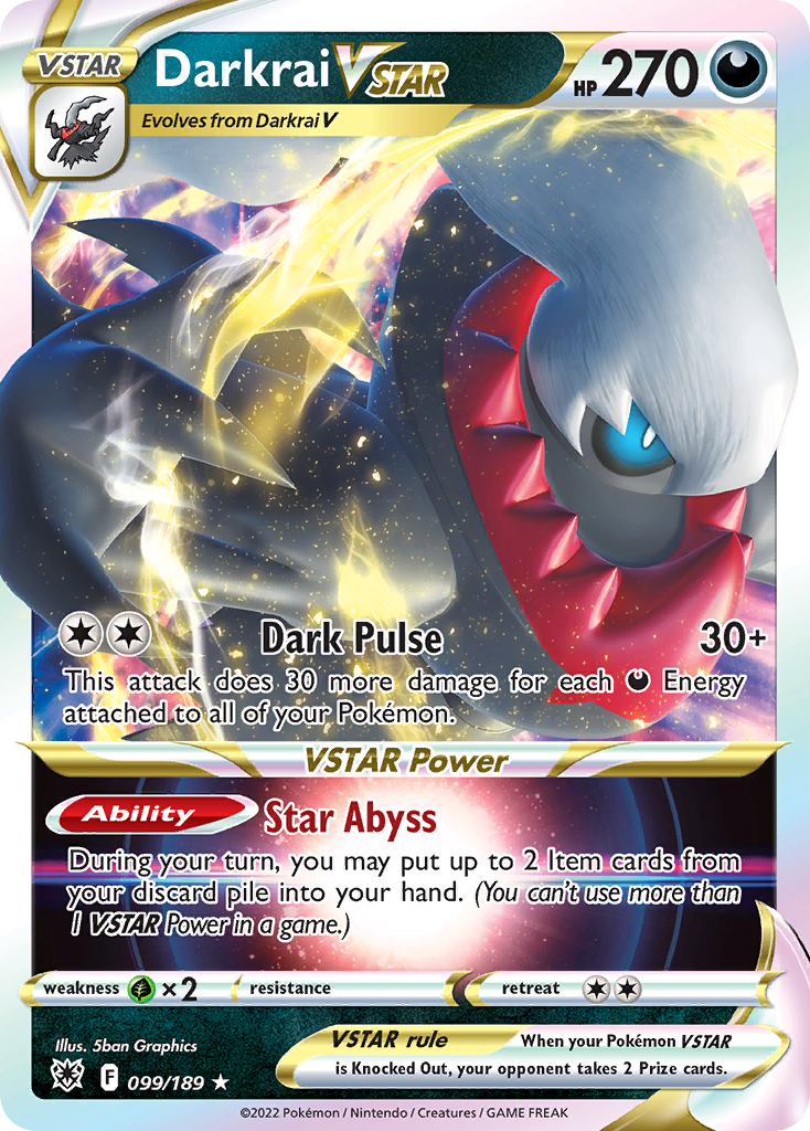 Darkrai VSTAR (099/189) (Jumbo Card) [Sword & Shield: Astral Radiance] | Card Citadel