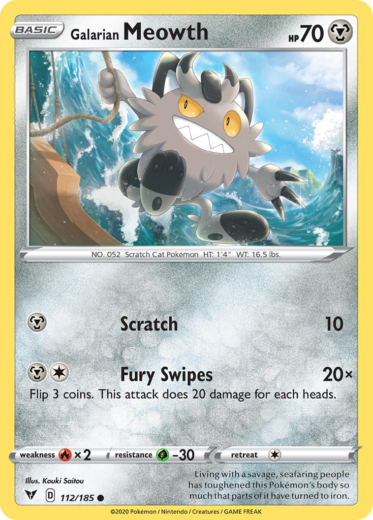 Galarian Meowth (112/185) [Sword & Shield: Vivid Voltage] | Card Citadel