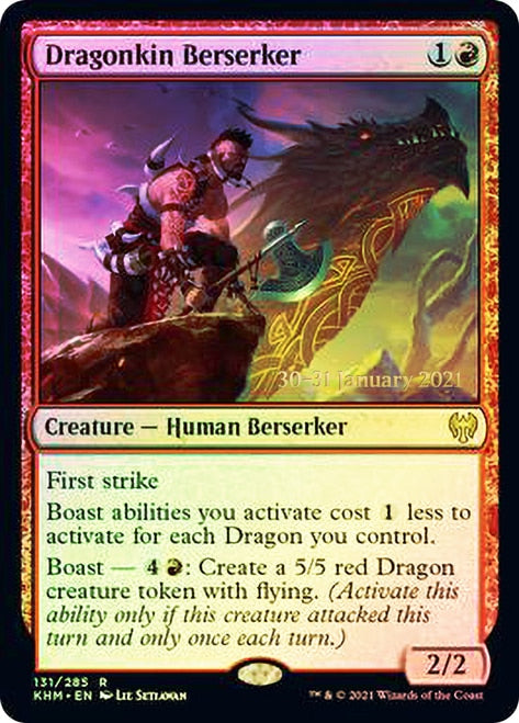 Dragonkin Berserker  [Kaldheim Prerelease Promos] | Card Citadel