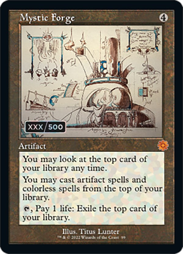 Mystic Forge (Retro Schematic) (Serial Numbered) [The Brothers' War Retro Artifacts] | Card Citadel