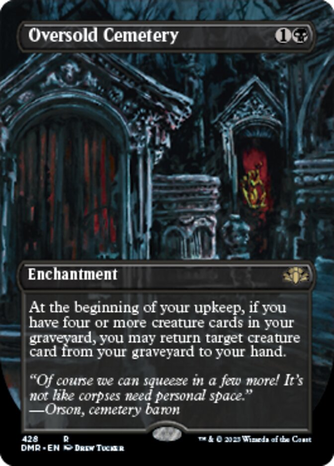 Oversold Cemetery (Borderless Alternate Art) [Dominaria Remastered] | Card Citadel