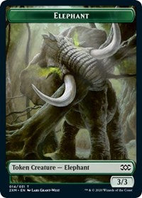 Elephant // Golem Double-sided Token [Double Masters Tokens] | Card Citadel