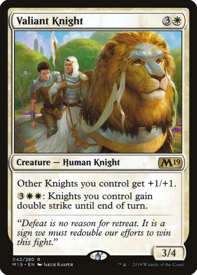 Valiant Knight [Core Set 2019] | Card Citadel