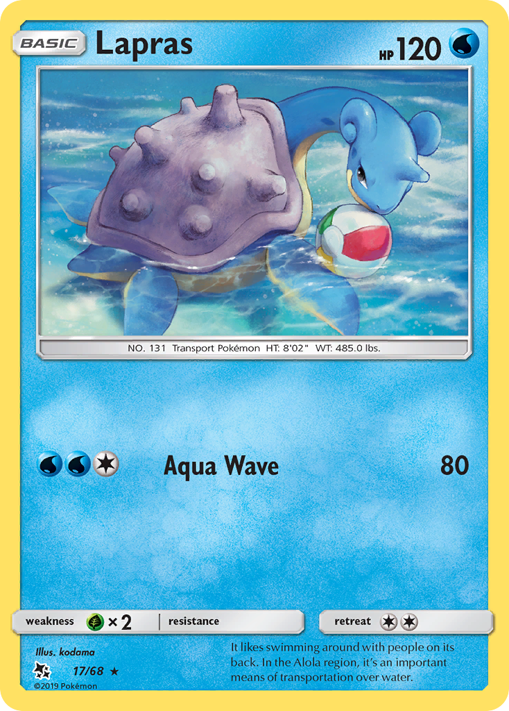 Lapras (17/68) [Sun & Moon: Hidden Fates] | Card Citadel