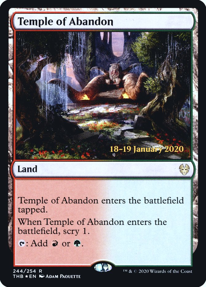 Temple of Abandon [Theros Beyond Death Prerelease Promos] | Card Citadel