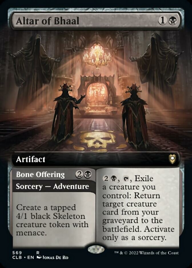 Altar of Bhaal // Bone Offering (Extended Art) [Commander Legends: Battle for Baldur's Gate] | Card Citadel