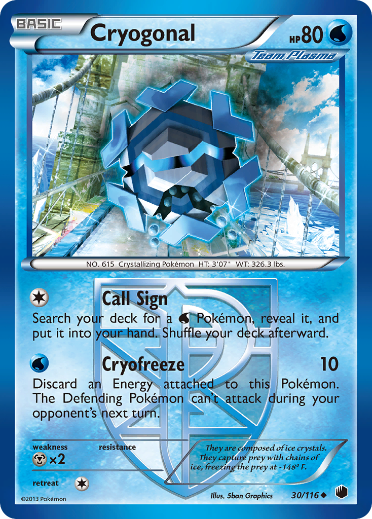 Cryogonal (30/116) [Black & White: Plasma Freeze] | Card Citadel