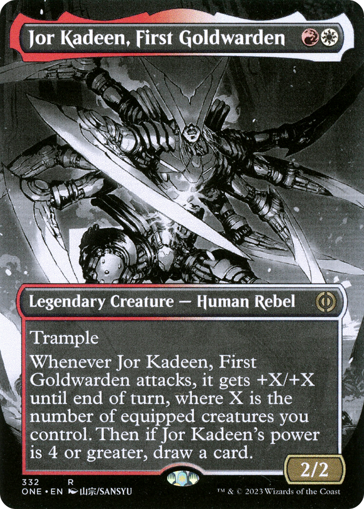 Jor Kadeen, First Goldwarden (Borderless Manga) [Phyrexia: All Will Be One] | Card Citadel