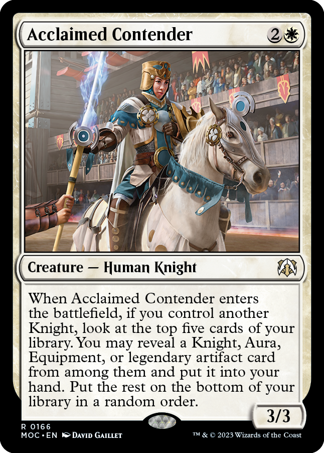 Acclaimed Contender [March of the Machine Commander] | Card Citadel