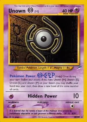 Unown [H] (28/105) [Neo Destiny Unlimited] | Card Citadel