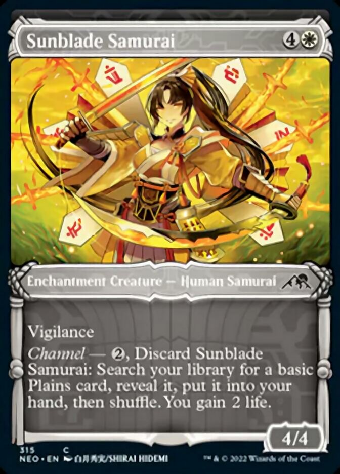 Sunblade Samurai (Showcase Samurai) [Kamigawa: Neon Dynasty] | Card Citadel