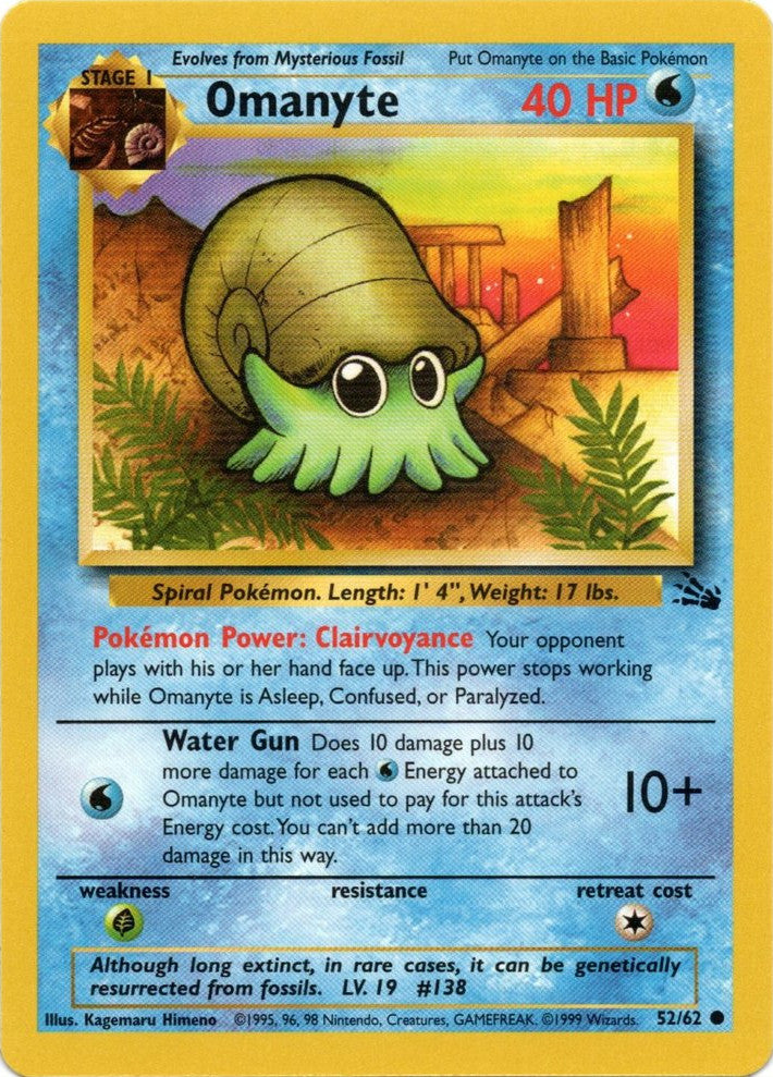 Omanyte (52/62) [Fossil Unlimited] | Card Citadel
