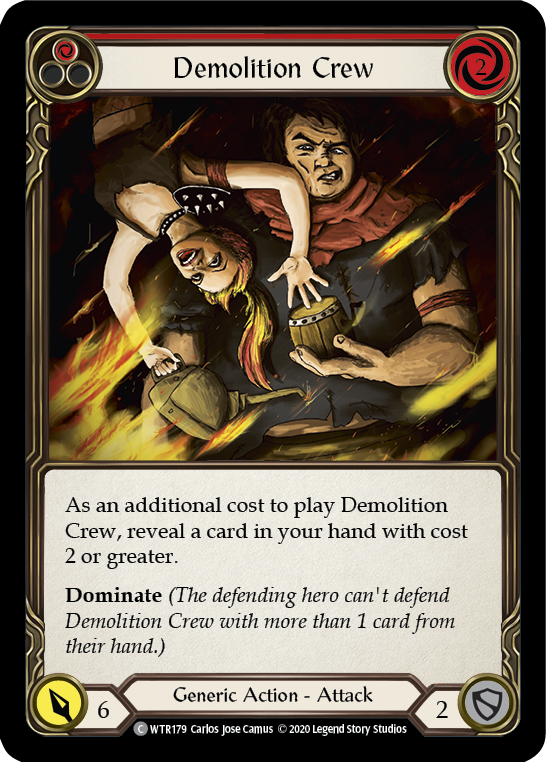 Demolition Crew (Red) [U-WTR179] (Welcome to Rathe Unlimited)  Unlimited Normal | Card Citadel