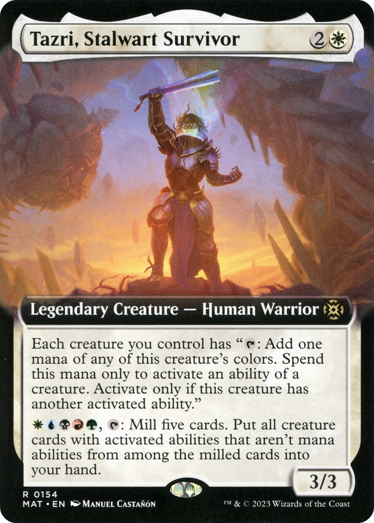 Tazri, Stalwart Survivor (Extended Art) [March of the Machine: The Aftermath] | Card Citadel