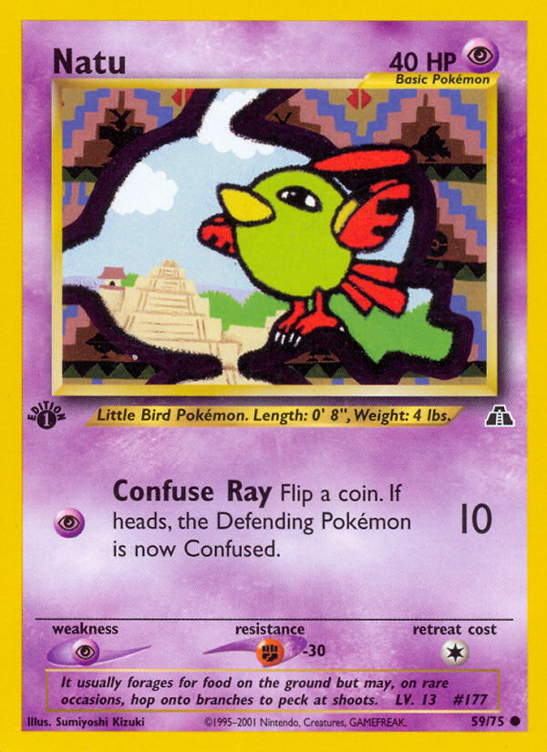 Natu (59/75) [Neo Discovery 1st Edition] | Card Citadel