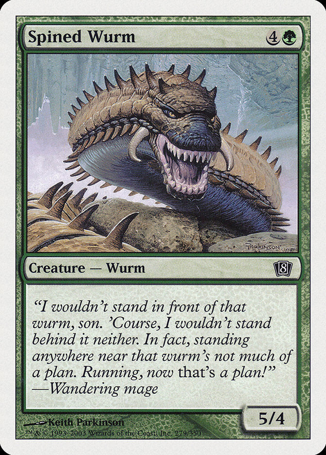 Spined Wurm [Eighth Edition] | Card Citadel