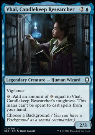 Vhal, Candlekeep Researcher [Commander Legends: Battle for Baldur's Gate] | Card Citadel