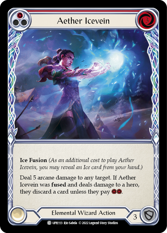 Aether Icevein (Red) [UPR113] (Uprising)  Rainbow Foil | Card Citadel