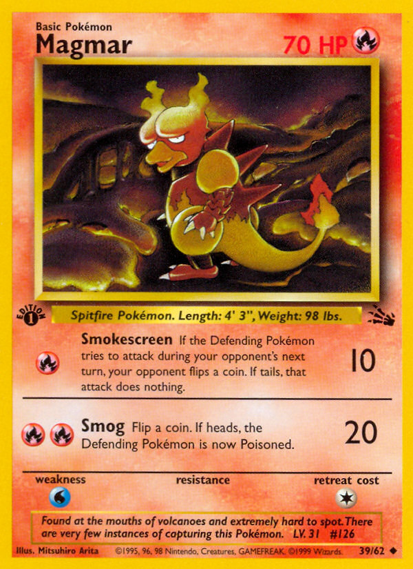 Magmar (39/62) [Fossil 1st Edition] | Card Citadel