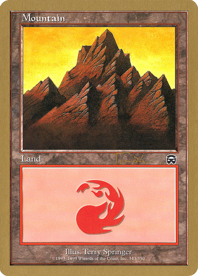 Mountain (jt343) (Jan Tomcani) (MMQ) [World Championship Decks 2001] | Card Citadel