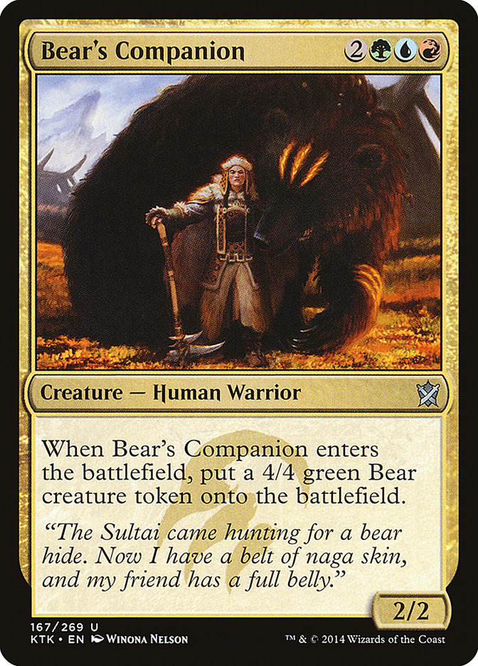 Bear's Companion [Khans of Tarkir] | Card Citadel