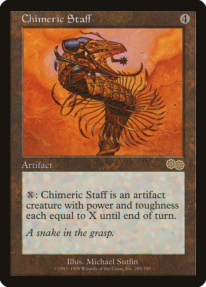 Chimeric Staff [Urza's Saga] | Card Citadel