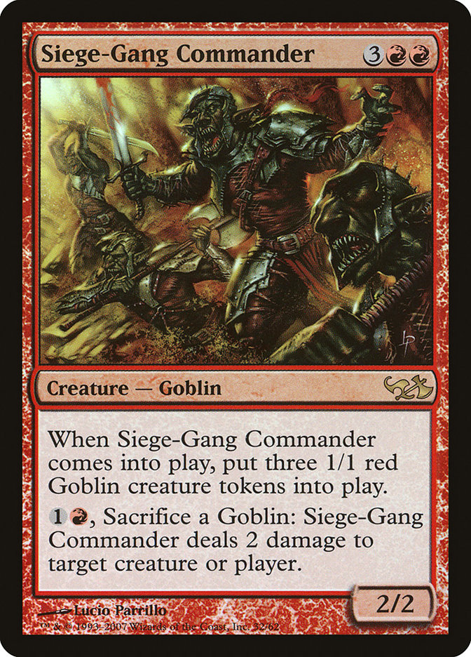 Siege-Gang Commander [Duel Decks: Elves vs. Goblins] | Card Citadel