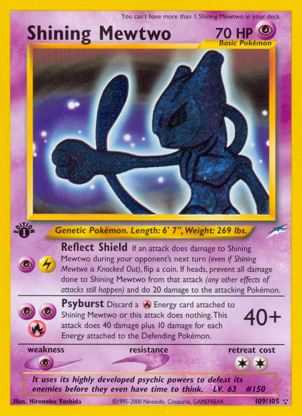 Shining Mewtwo (109/105) [Neo Destiny 1st Edition] | Card Citadel