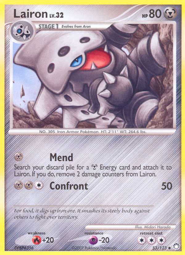 Lairon (53/123) [Diamond & Pearl: Mysterious Treasures] | Card Citadel