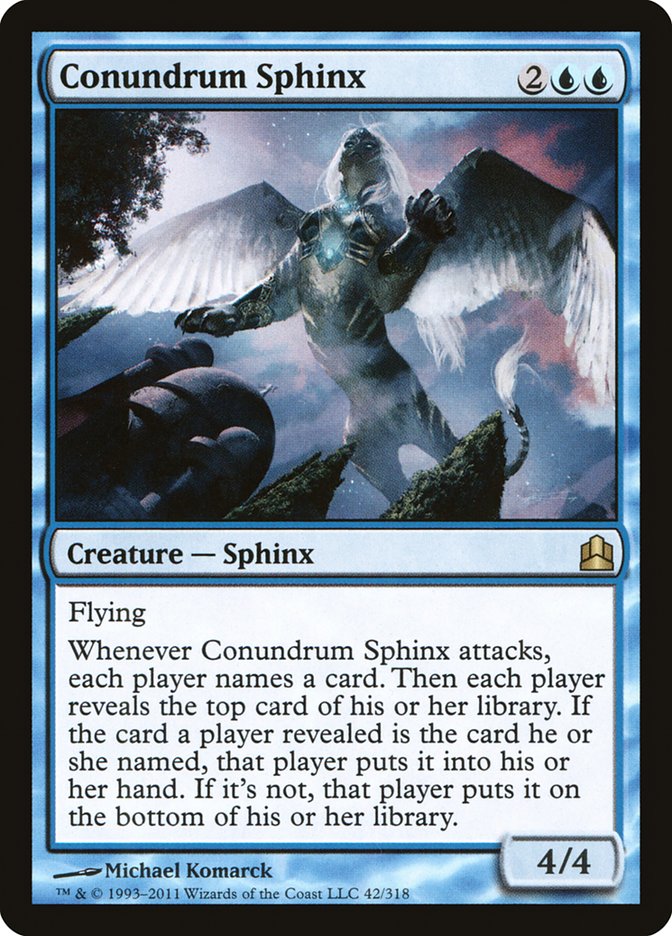 Conundrum Sphinx [Commander 2011] | Card Citadel