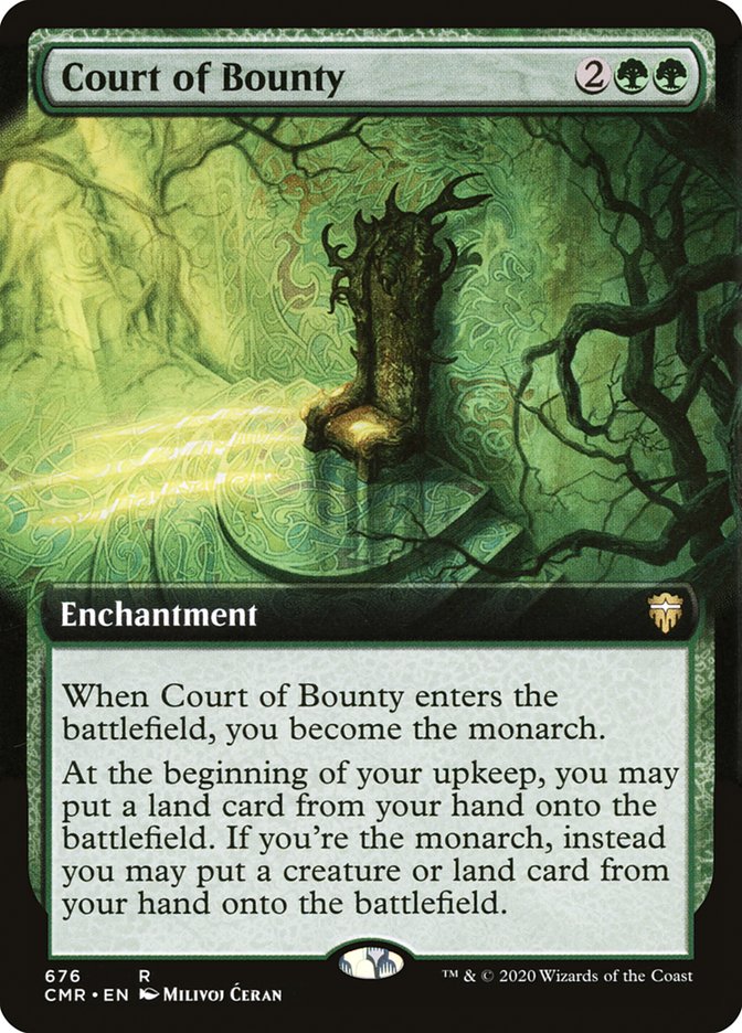 Court of Bounty (Extended Art) [Commander Legends] | Card Citadel