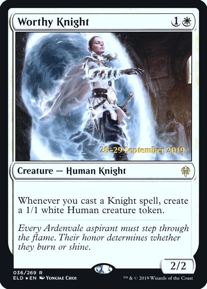 Worthy Knight  [Throne of Eldraine Prerelease Promos] | Card Citadel