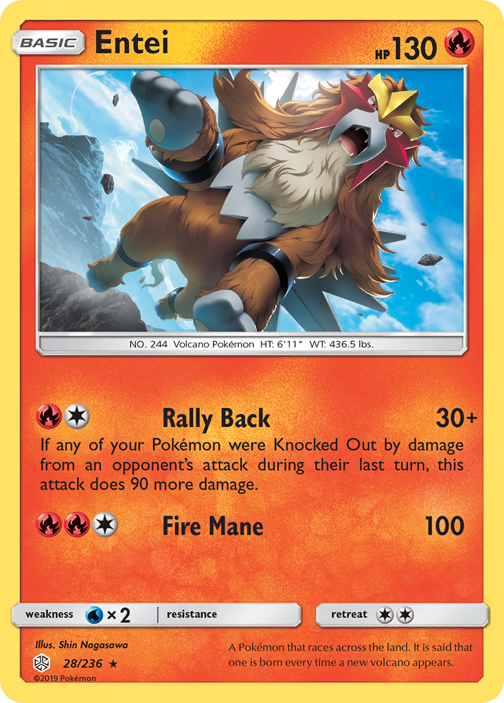 Entei (28/236) [Sun & Moon: Cosmic Eclipse] | Card Citadel