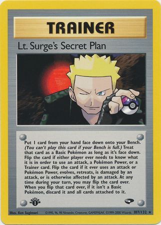 Lt. Surge's Secret Plan (107/132) [Gym Challenge 1st Edition] | Card Citadel