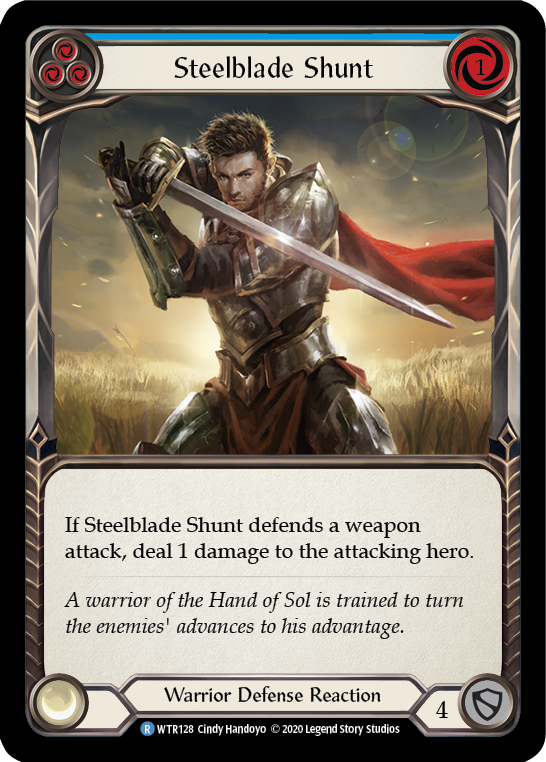 Steelblade Shunt (Blue) [U-WTR128] (Welcome to Rathe Unlimited)  Unlimited Rainbow Foil | Card Citadel