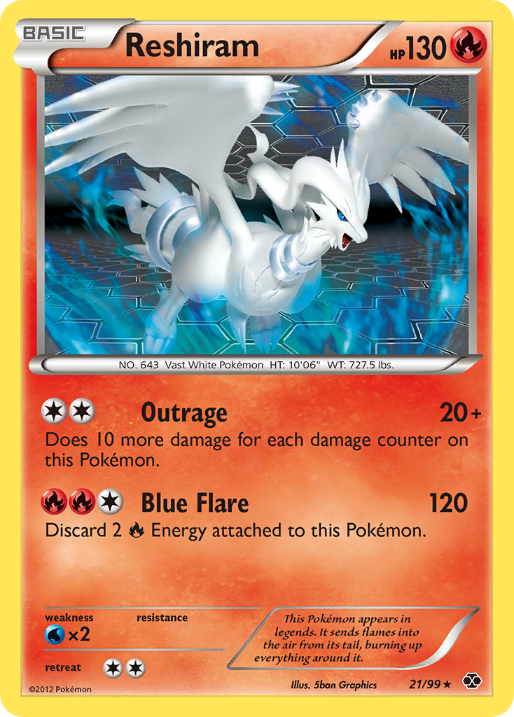 Reshiram (21/99) [Black & White: Next Destinies] | Card Citadel