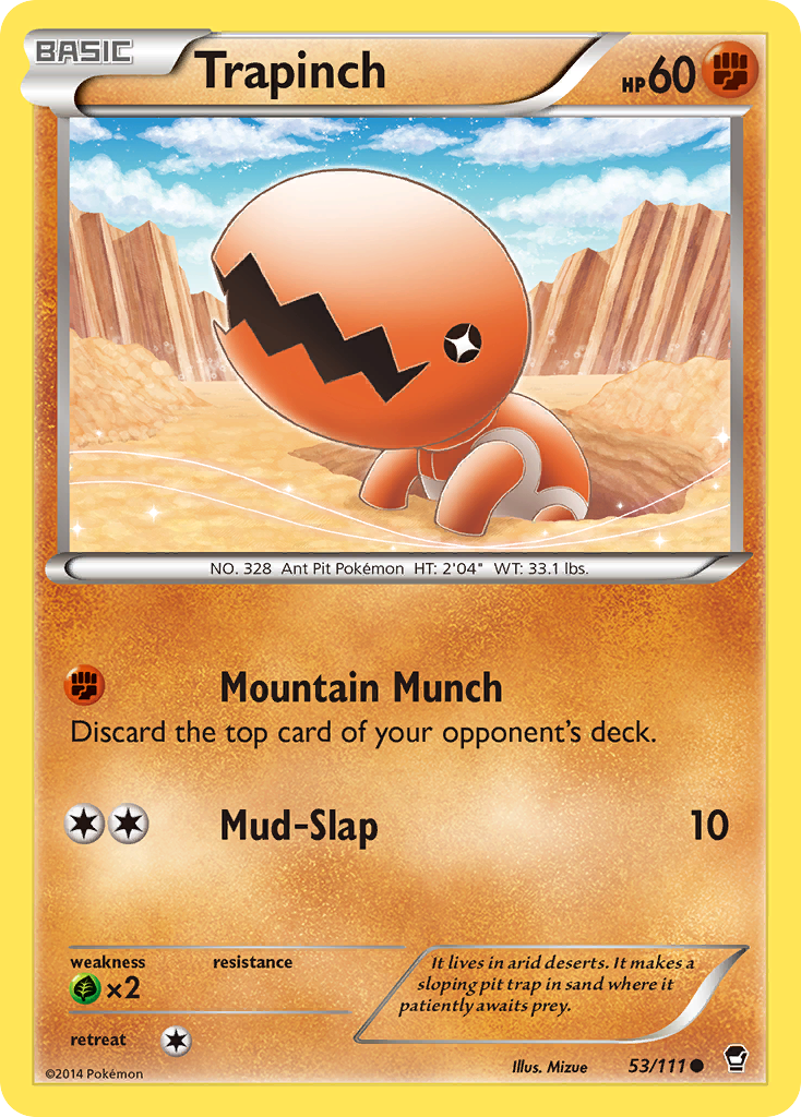 Trapinch (53/111) [XY: Furious Fists] | Card Citadel