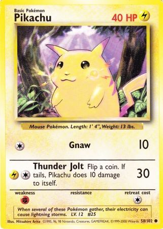 Pikachu (58/102) (Jumbo Card) [Base Set Unlimited] | Card Citadel
