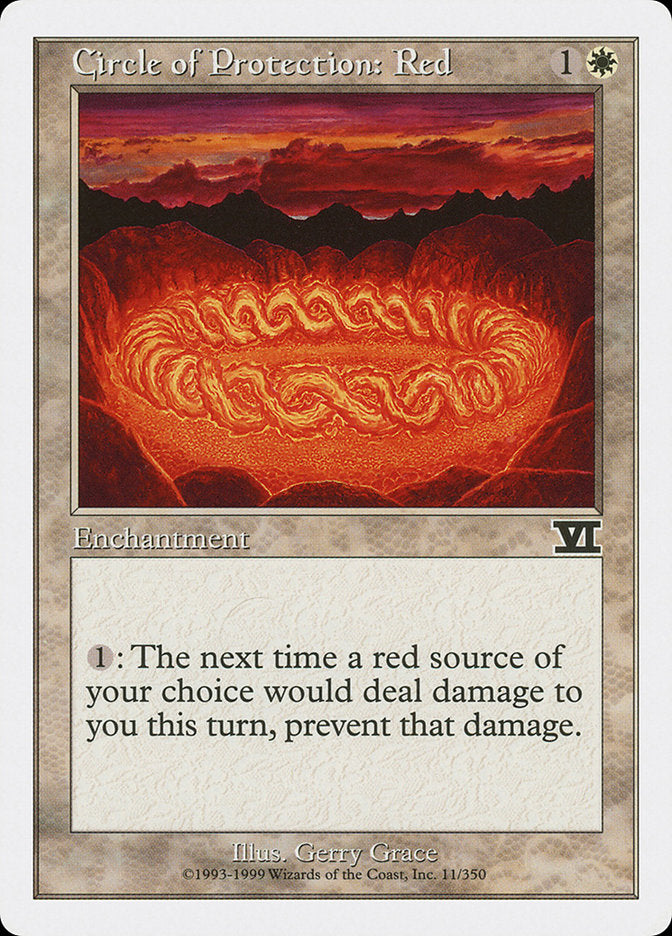 Circle of Protection: Red [Classic Sixth Edition] | Card Citadel