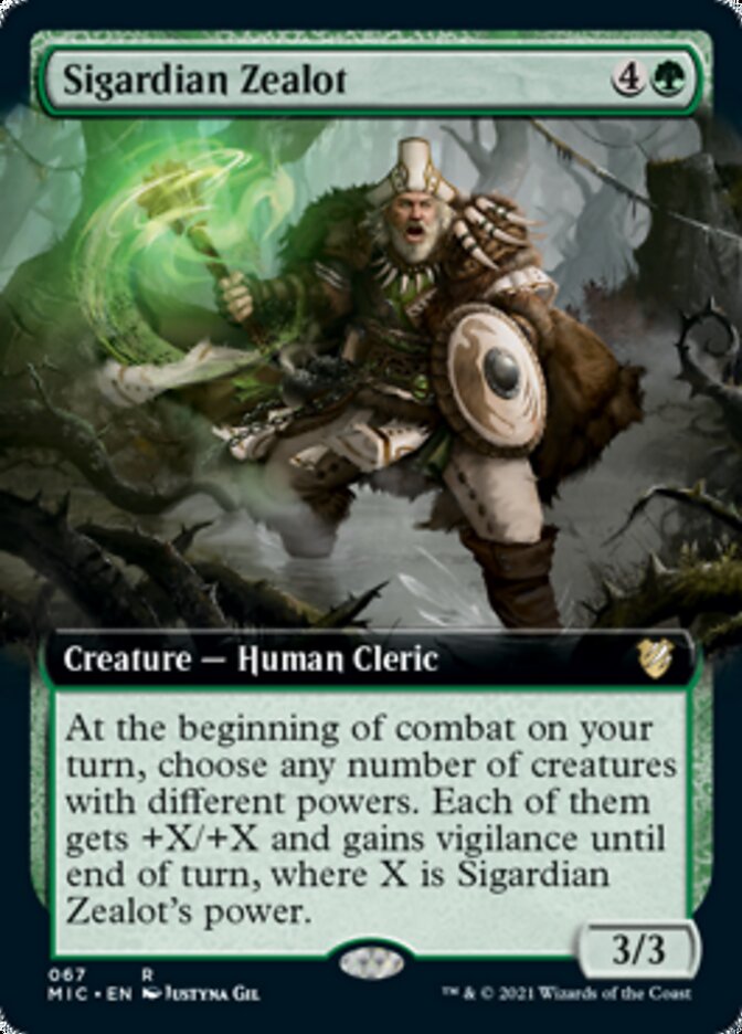 Sigardian Zealot (Extended) [Innistrad: Midnight Hunt Commander] | Card Citadel