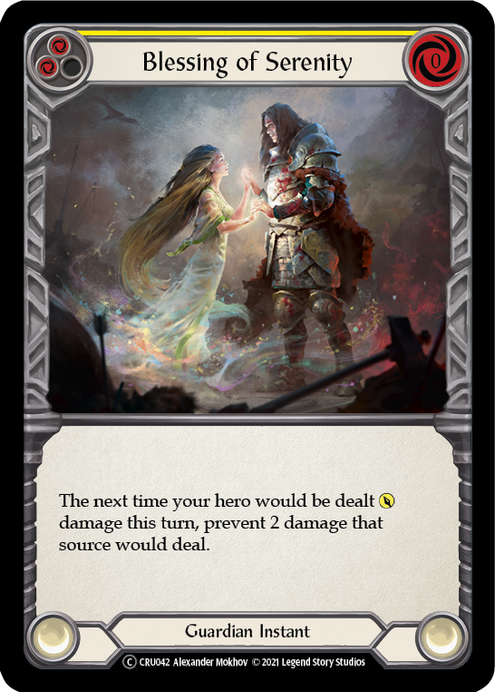 Blessing of Serenity (Yellow) (Rainbow Foil) [CRU042-RF] Unlimited Rainbow Foil | Card Citadel