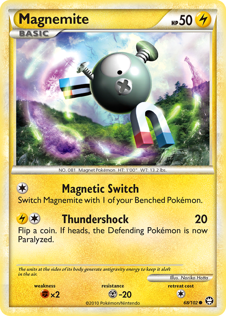 Magnemite (68/102) [HeartGold & SoulSilver: Triumphant] | Card Citadel