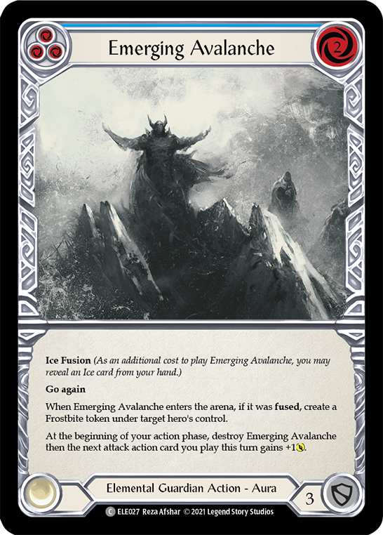 Emerging Avalanche (Blue) [ELE027] (Tales of Aria)  1st Edition Normal | Card Citadel