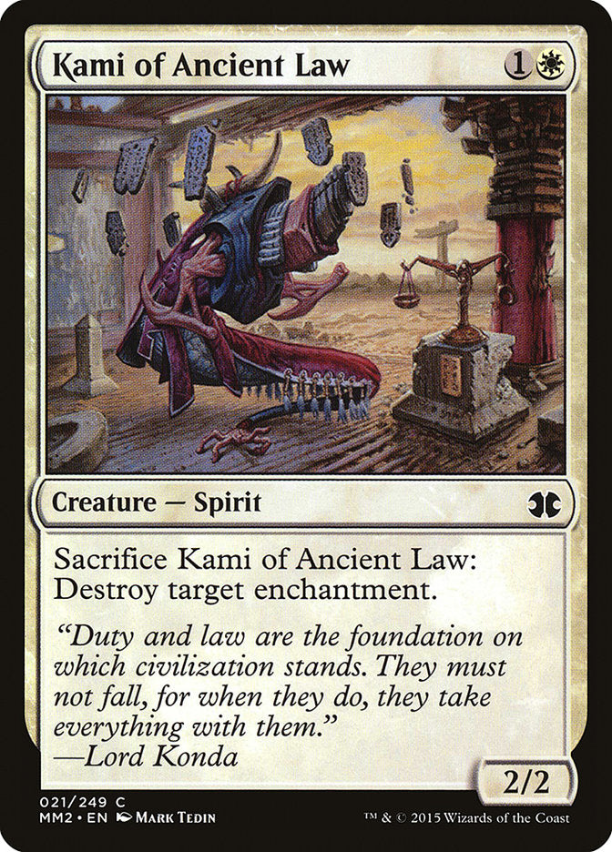 Kami of Ancient Law [Modern Masters 2015] | Card Citadel