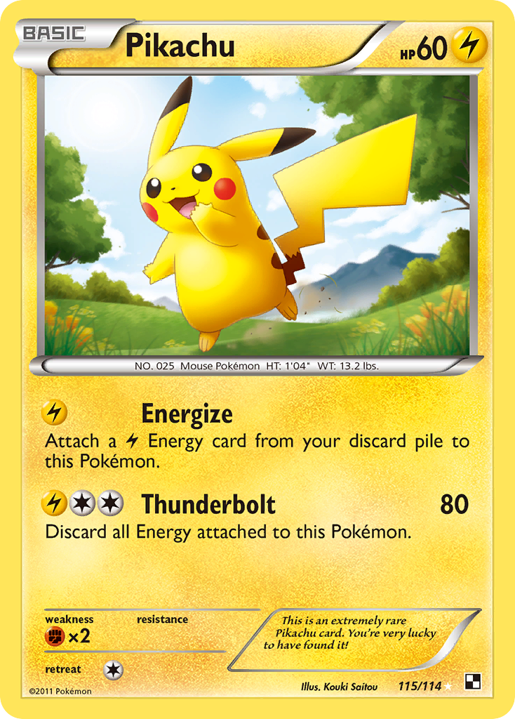 Pikachu (115/114) [Black & White: Base Set] | Card Citadel