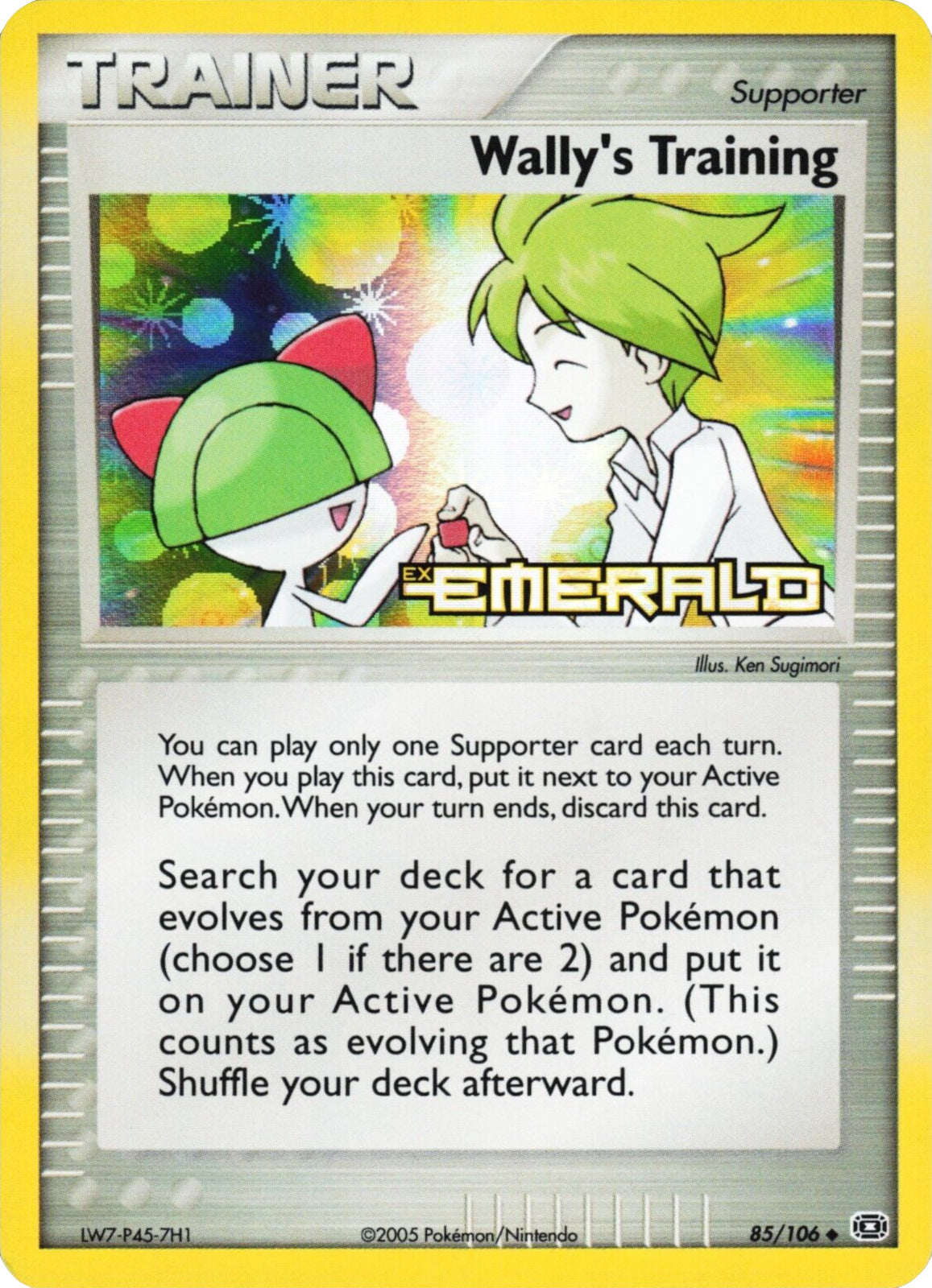 Wally's Training (85/106) (Stamped) [EX: Emerald] | Card Citadel