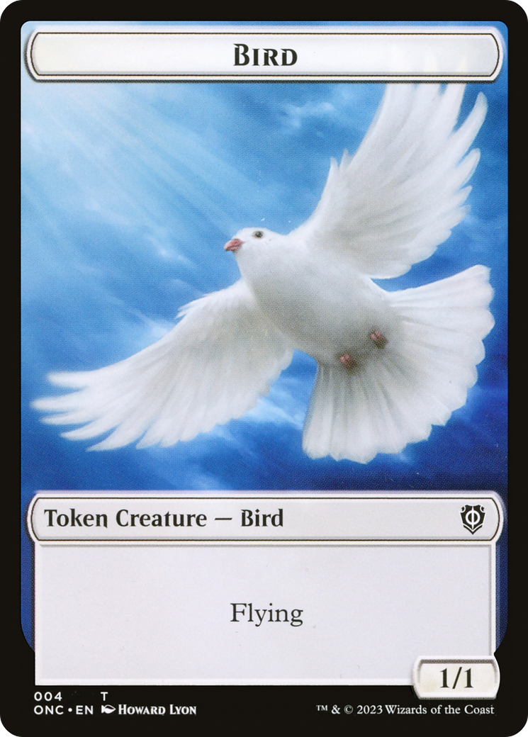 Bird // Cat Double-Sided Token [Phyrexia: All Will Be One Commander Tokens] | Card Citadel