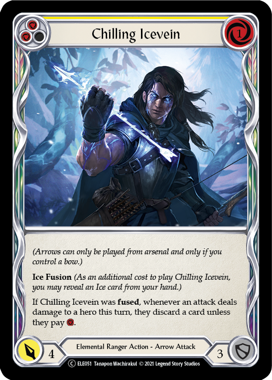 Chilling Icevein (Yellow) [U-ELE051] Unlimited Normal | Card Citadel